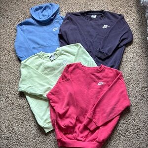 Nike Sweatshirt Collection - Blue, Green, Red, Black